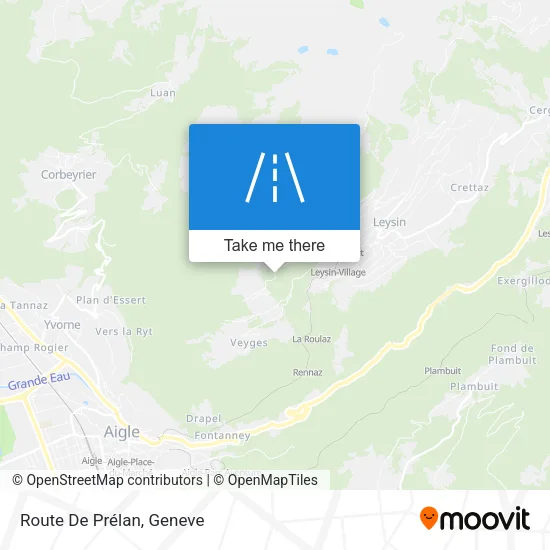 Route De Prélan plan