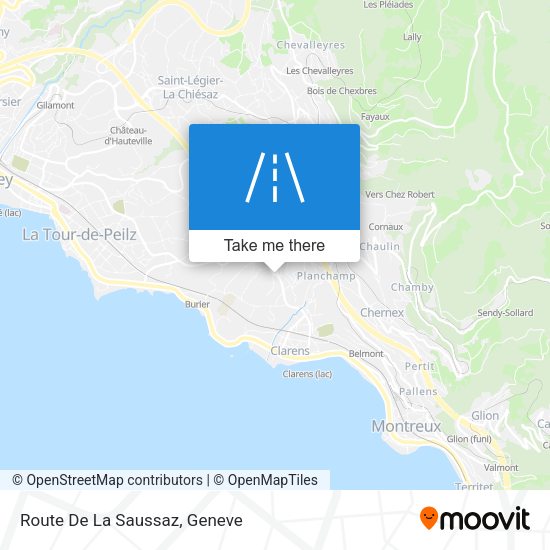 Route De La Saussaz map