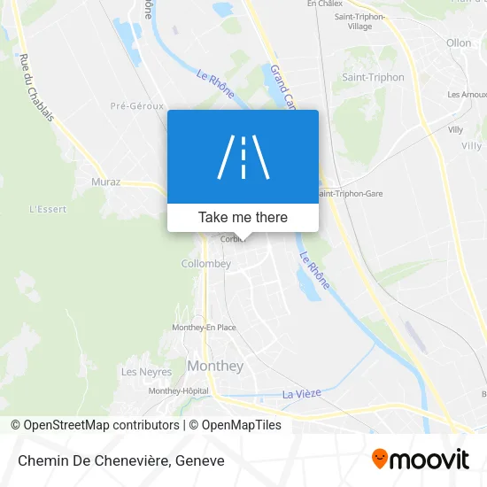 Chemin De Chenevière map