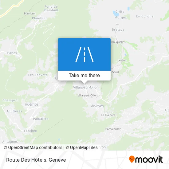 Route Des Hôtels plan