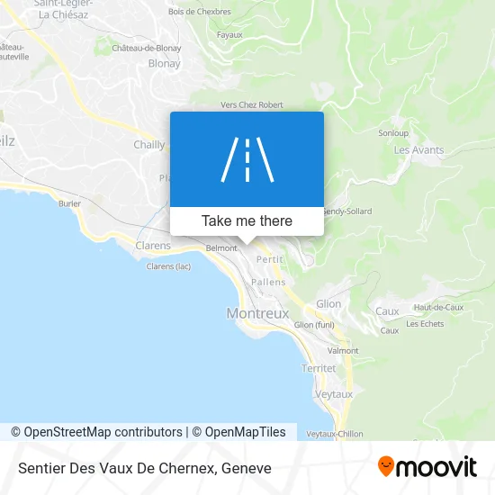 Sentier Des Vaux De Chernex map