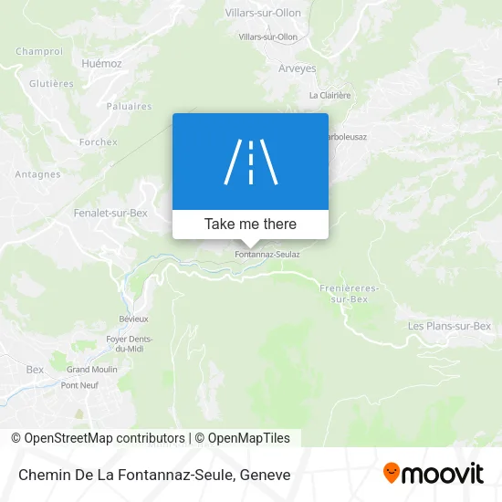 Chemin De La Fontannaz-Seule map
