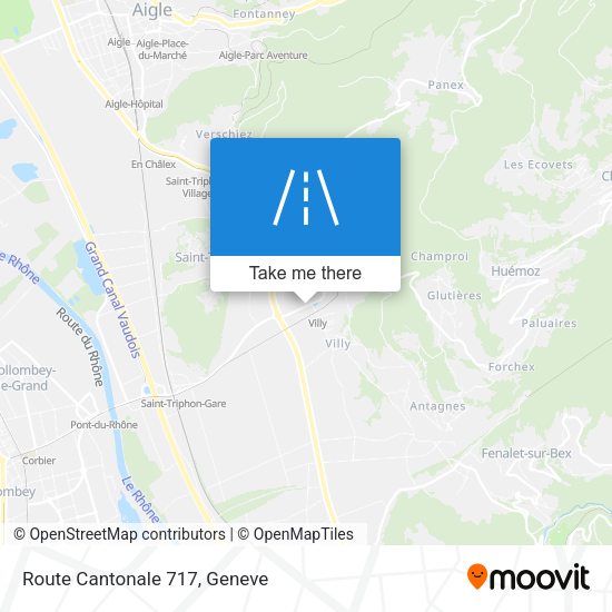 Route Cantonale 717 map