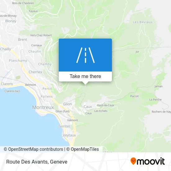 Route Des Avants map