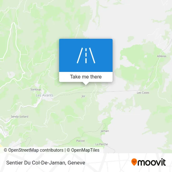 Sentier Du Col-De-Jaman map