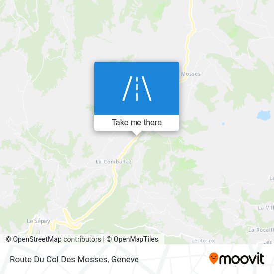Route Du Col Des Mosses map