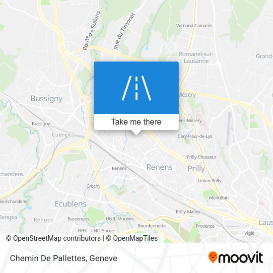 Chemin De Pallettes map