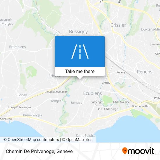 Chemin De Prévenoge map
