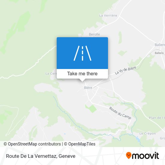 Route De La Vernettaz map