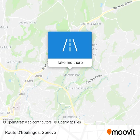 Route D'Epalinges map