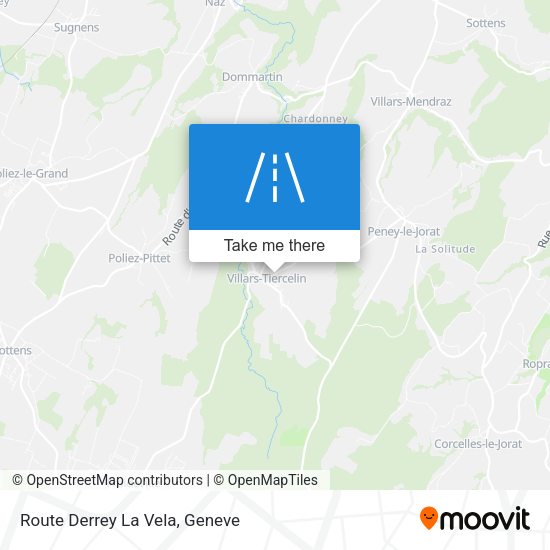 Route Derrey La Vela map