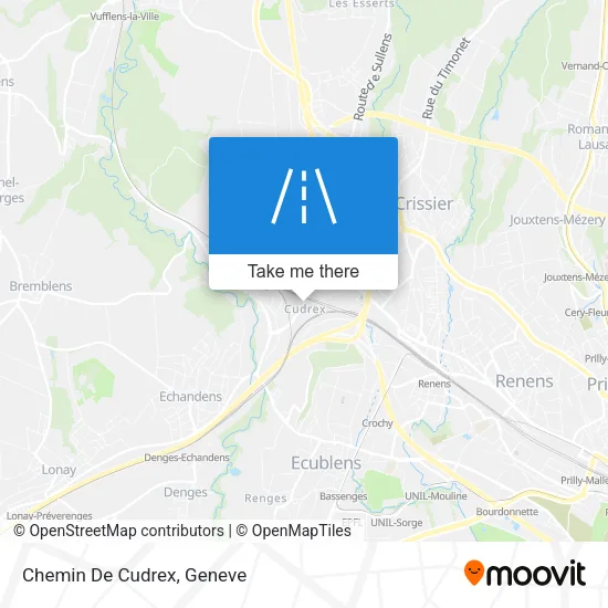 Chemin De Cudrex map