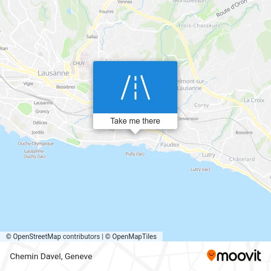 Chemin Davel map