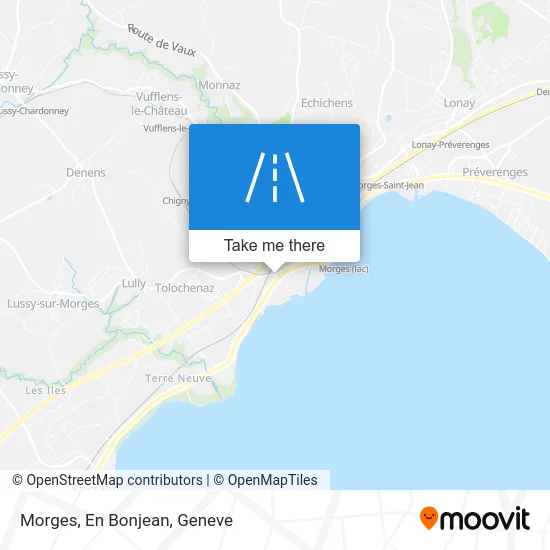 Morges, En Bonjean map