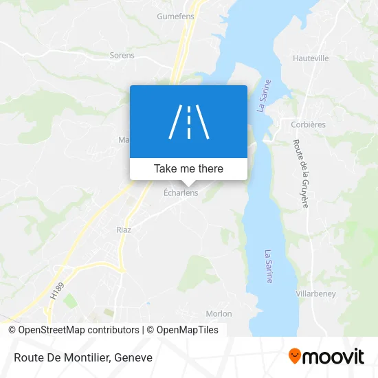 Route De Montilier plan
