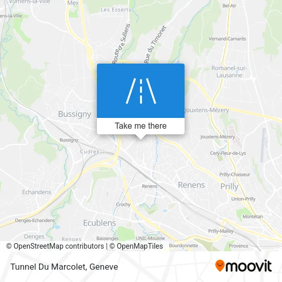 Tunnel Du Marcolet map