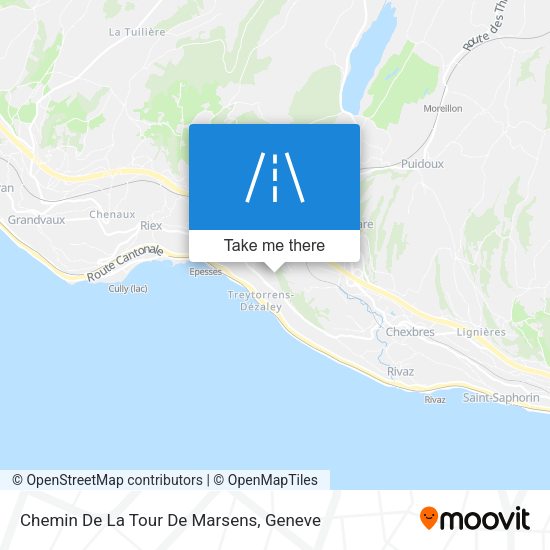 Chemin De La Tour De Marsens map