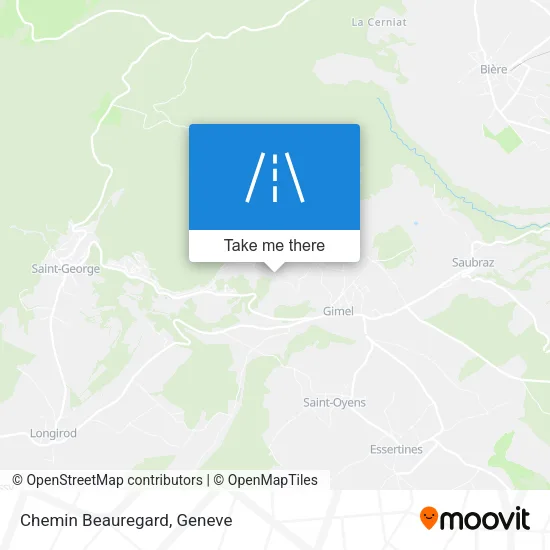 Chemin Beauregard map
