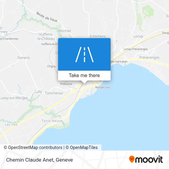 Chemin Claude Anet map