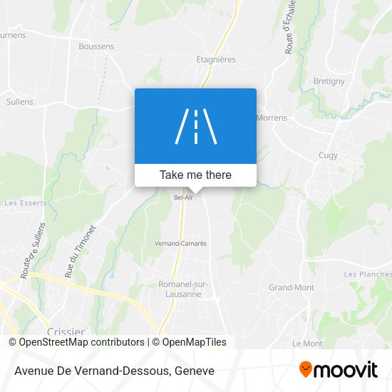 Avenue De Vernand-Dessous map