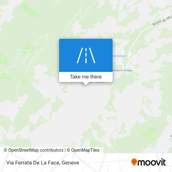 Via Ferrata De La Face map