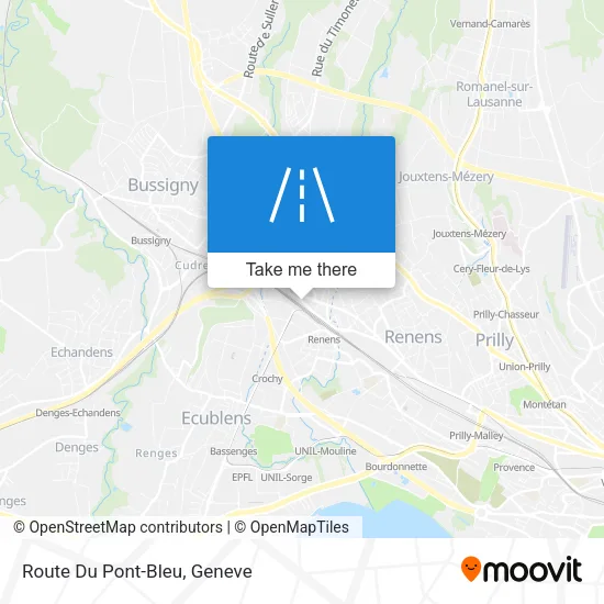 Route Du Pont-Bleu map
