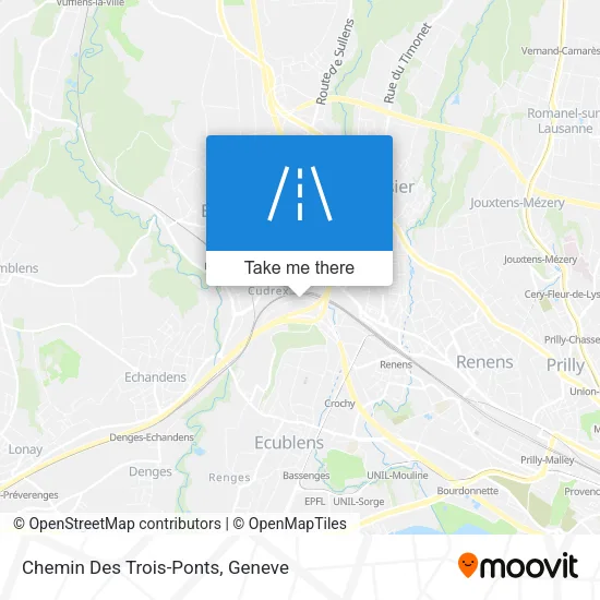 Chemin Des Trois-Ponts map