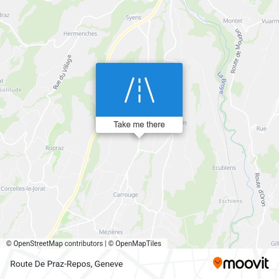 Route De Praz-Repos map