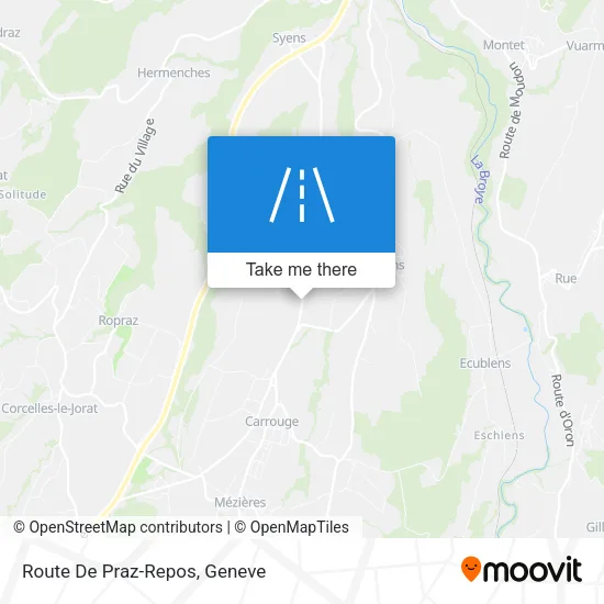 Route De Praz-Repos map