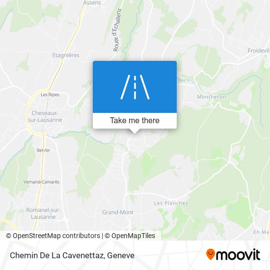 Chemin De La Cavenettaz map