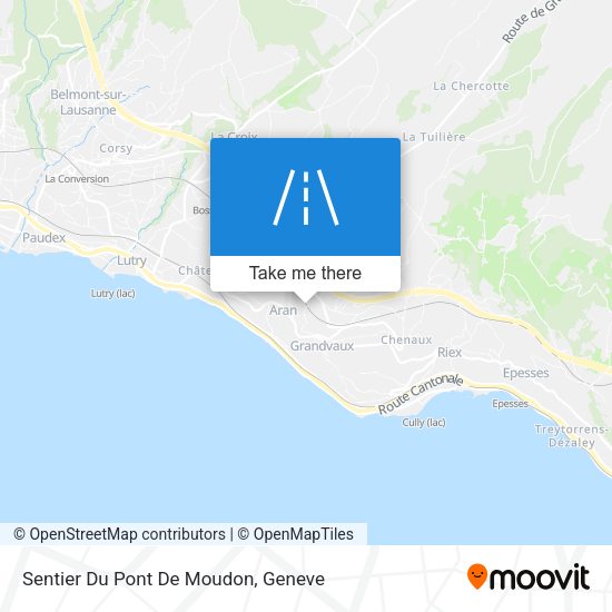 Sentier Du Pont De Moudon map