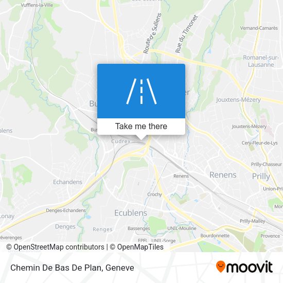 Chemin De Bas De Plan map