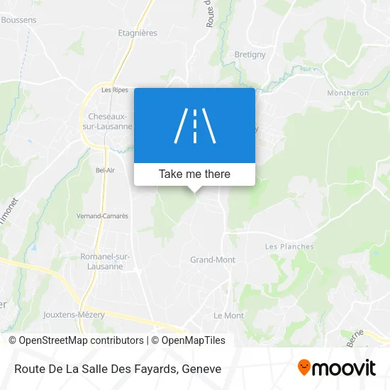 Route De La Salle Des Fayards map