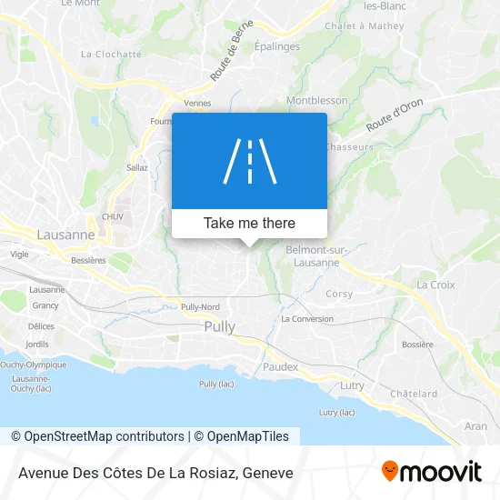Avenue Des Côtes De La Rosiaz map