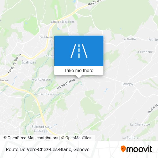 Route De Vers-Chez-Les-Blanc map