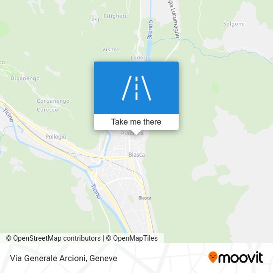 Via Generale Arcioni map