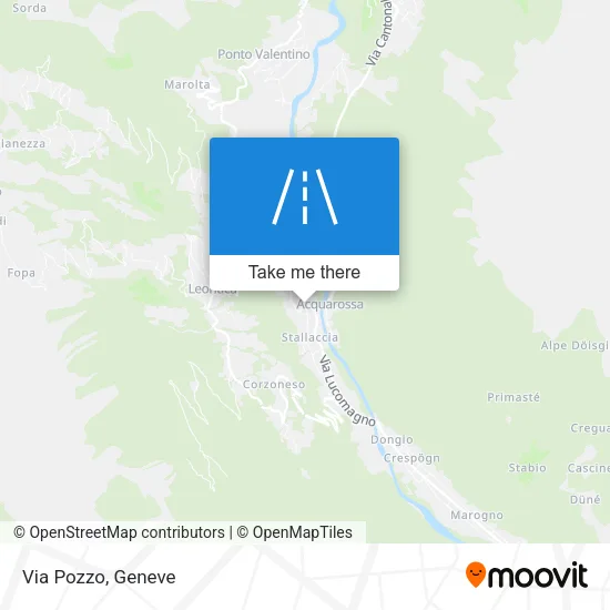 Via Pozzo map
