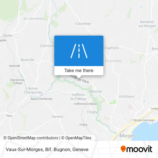 Vaux-Sur-Morges, Bif. Bugnon map