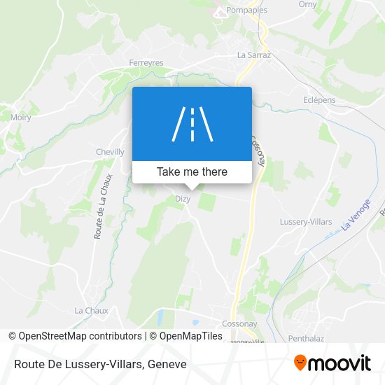 Route De Lussery-Villars map