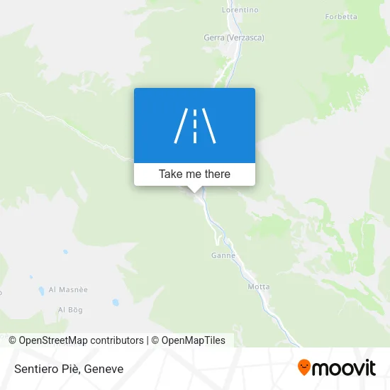 Sentiero Piè map