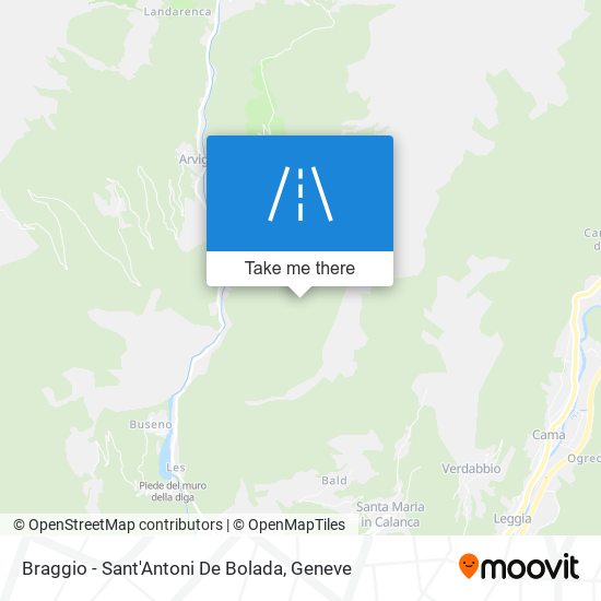 Braggio - Sant'Antoni De Bolada map