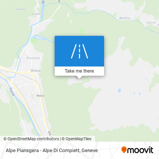 Alpe Piansgera - Alpe Di Compiett map