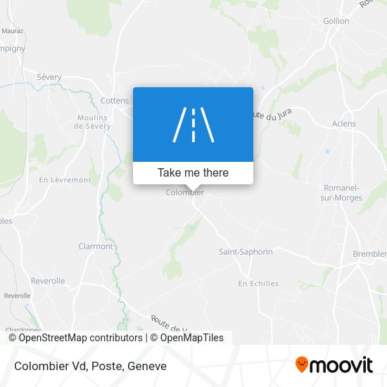 Colombier Vd, Poste map