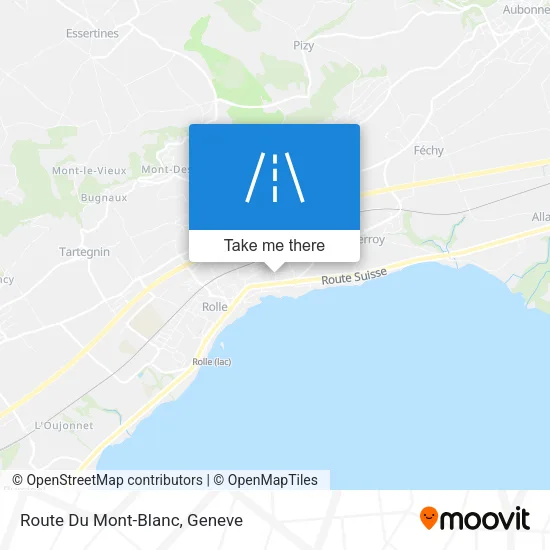 Route Du Mont-Blanc map
