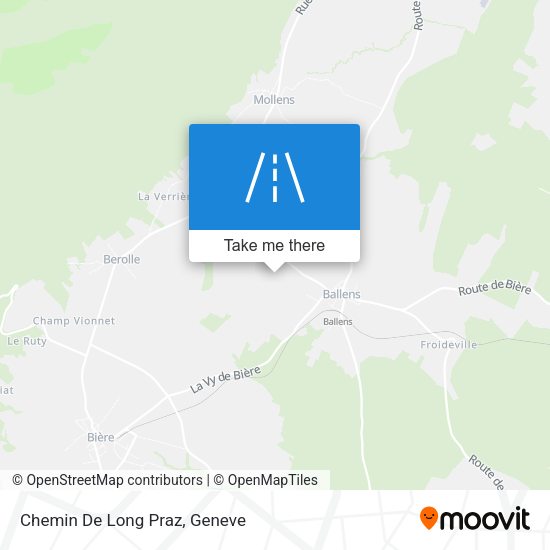 Chemin De Long Praz map