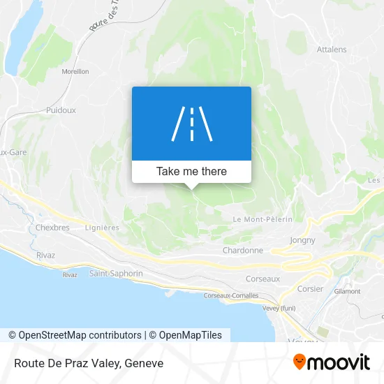 Route De Praz Valey map