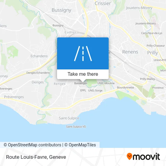 Route Louis-Favre map