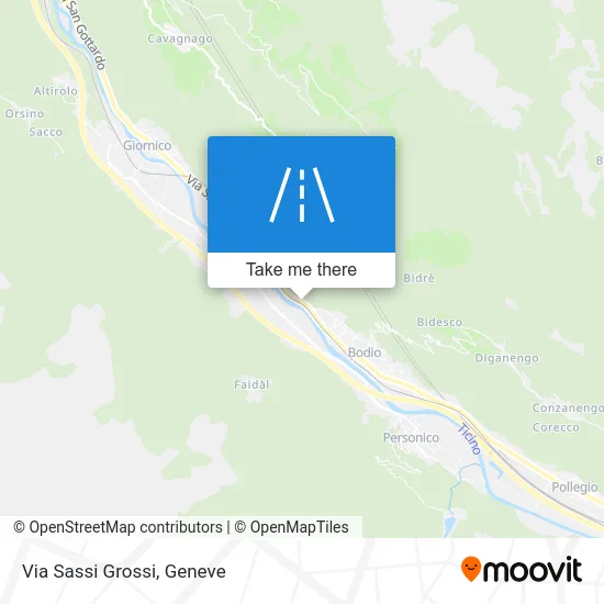 Via Sassi Grossi map