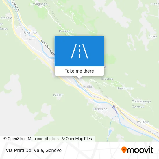 Via Prati Del Valá map