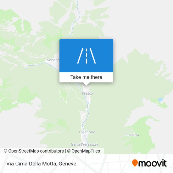 Via Cima Della Motta map